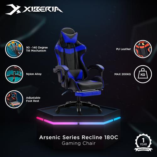 Foto Produk XIBERIA Gaming Chair Arsenic Series Recline 180C - BLUE dari Xiberia Nubwo Official
