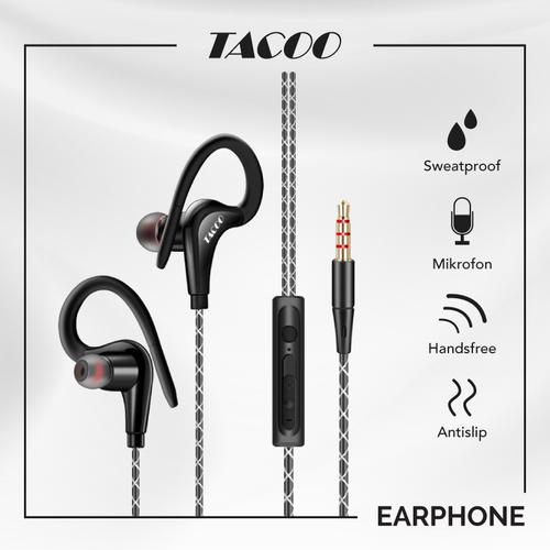 Foto Produk TACOO Earphone In-Ear Earbuds Waterproof Anti-slip Stereo with Mic dari TACOO Official Store