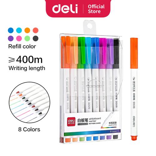Foto Produk Deli 8 Color whiteboard marker graffiti drawing easy to erase S504 dari Deli Stationery