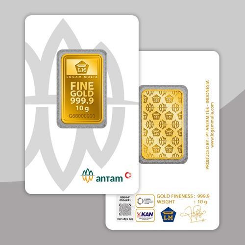 Foto Produk LOGAM MULIA (LM), EMAS BATANGAN ANTAM 10 GRAM dari NagaMas