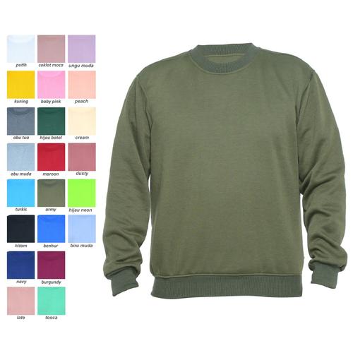 Foto Produk Sweater Basic Jaket Polos Unisex - Army dari Topone 88