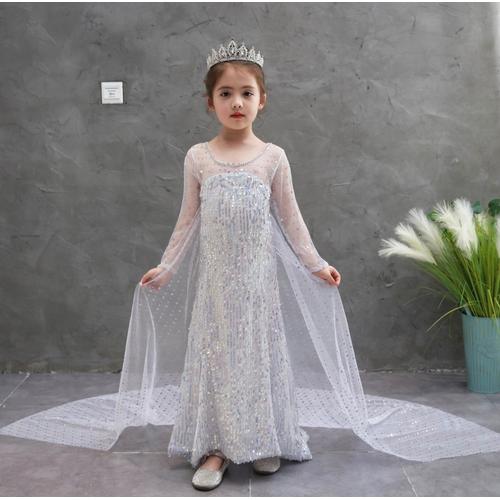 Foto Produk Kostum Gaun Elsa Frozen 2 Biru Putih Baju Rok Pesta Ultah Anak E02 E08 dari de joliejolie