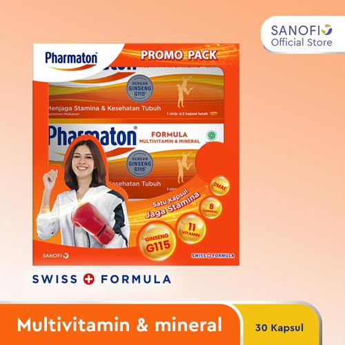 Foto Produk Paket Bulanan Pharmaton Formula Multivitamin 30s dari Sanofi Official Store