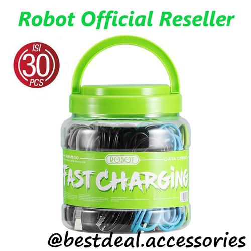 Foto Produk Kabel Data Robot RBM100 Micro USB Data Cable (1 Box isi 30 Pcs) dari bestdeal official