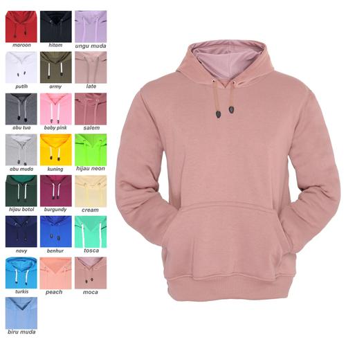 Foto Produk Hoodie Jumper Jaket Sweater Polos Unisex - Coklat Muda dari Topone 88