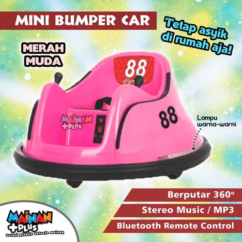 Foto Produk MAINAN ANAK MOBIL AKI BOMBOMCAR MINI BUMPER CAR - Merah Muda dari MainanPlus