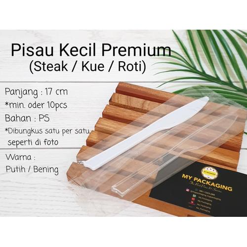 Foto Produk Pisau Plastik / pisau kue kecil / pisau steak PREMIUM - Dibungkus, Putih dari My Packaging