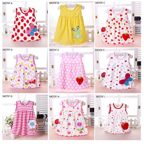 Foto Produk Dress Bayi Perempuan / Baju Bayi Cewek / Pakaian Bayi Perempuan Lucu - MOTIF C dari M&K ( Mom & Kids)