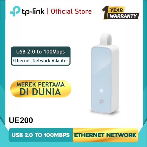 Foto Produk TP-LINK UE200 USB 2.0 100Mbps Ethernet Network Adapter dari TP-Link Official