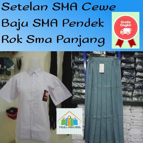 Foto Produk Setelan Seragam Sekolah SMA Rok panjang Baju Pendek - kelas1 SMA dari fadillahschool