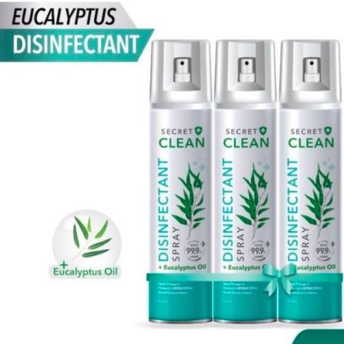 Foto Produk Secret Clean Eucalyptus Disinfectant Spray 200ML Aerosol Eucalyptus dari Yogieyo