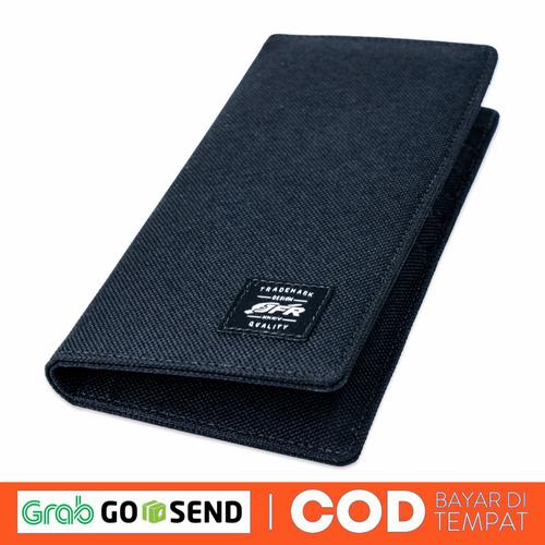 Foto Produk JFR DOMPET PRIA BAHAN KULIT CANVAS DOMPET PRIA MODEL PANJANG ORIGINAL - BLACK JP12 dari NASZ SHOP