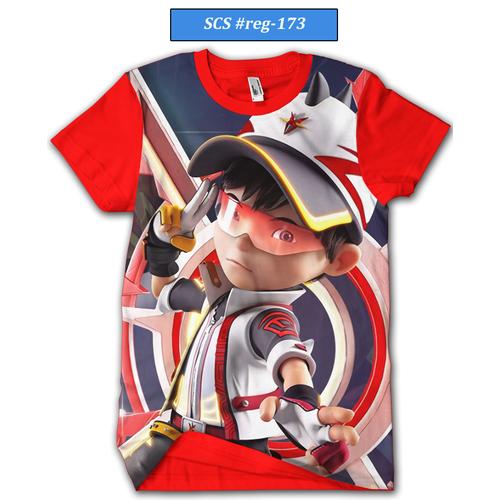 Foto Produk Kaos Anak Boboiboy Series Print 3D #reg-173 - Merah, Size No.3 dari Toko Kaos 81