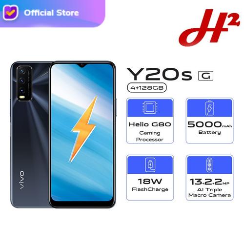 Foto Produk VIVO Y20SG 4/128 Y20s G - RAM 4GB / ROM 128GB - Garansi Resmi - Obsidian Black dari H2 Cellular