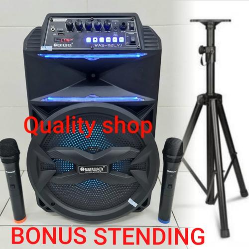 Foto Produk Speaker Wirelles portable Aiwa isi 2 mic wireless Pegang2 garansi 1thn dari 123onlineshop