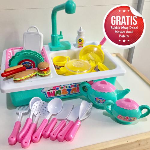 Foto Produk Mainan Cuci Piring & Masak Masakan Anak | Wastafel Mainan Edukasi dari LittleRa House