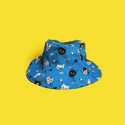 Jual Bucket Hat Blue Cats M - Kab 