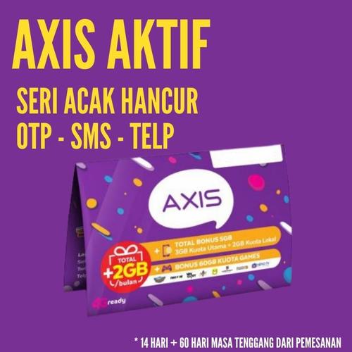 Foto Produk KARTU PERDANA AXIS SIAP OTP NOMER ACAK HANCUR TENGAH PERBOX dari Majid_Cell