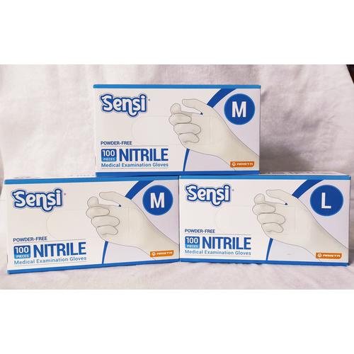 Jual SENSI NITRILE MEDICAL EXAMINATION GLOVES POWDER FREE-@100