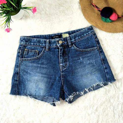 Faded Shorts HW Celana Denim Jeans 