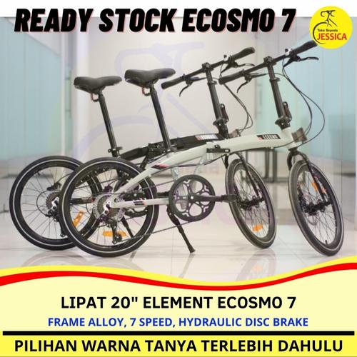 Foto Produk Sepeda Lipat 20 Element Ecosmo 7 speed Disc Brake Folding Bike Murah dari Sepeda Jessica