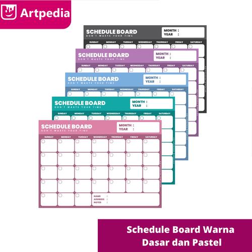 Foto Produk Artpedia Schedule Board Pastel Colour / Schedule Board warna pastel - Green Pastel dari Artpedia Shop