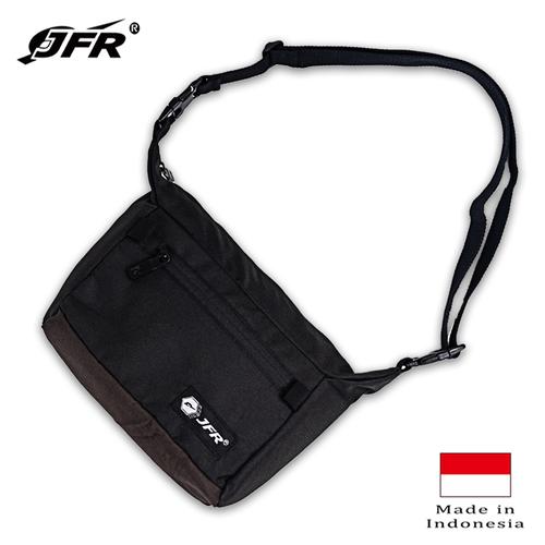 Foto Produk JFR Tas Selempang Sling Bag Bahan Polyester JT24 - Hitam dari Jennifer Wallet