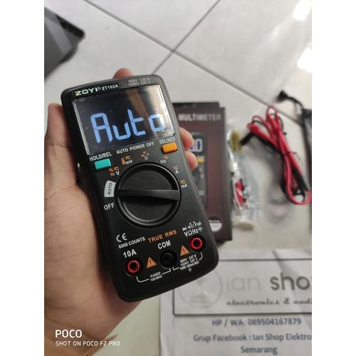 Jual Multimeter Digital Zoyi ZT102A Cek Auto Suhu Komponen HZ Volt Kota Semarang Ian Shop