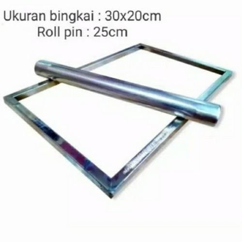 Foto Produk Bingkai Adonan Kue Kering Stainless 30x20 & 40x30cm - 30x20cm dari SZtore