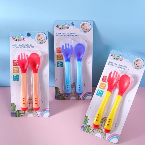 Jual Sendok Garpu Makan Bayi / Sendok Makan Sensor Panas