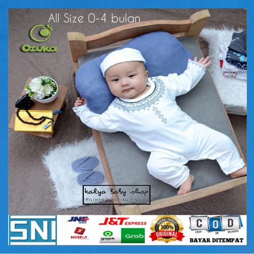 Foto Produk JUMPSUIT KOKO AKIKAH BAYI LAKI-LAKI BAJU KOKO MUSLIM BAYI BAHAN ADEM dari Kalya Baby Shop