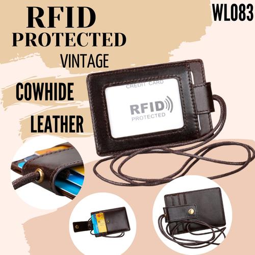 Foto Produk RFID PROTECTED / ID Card Holder RFID Kulit Asli Pria - WL083 - Coklat Muda dari ValVel shopp