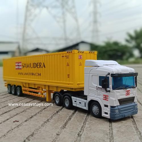 Gambar Diecast Truck Container Samudera Miniatur truk trailer Skala 43 dari CassavaToys Kota Bekasi Tokopedia