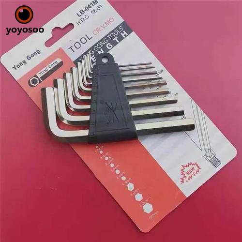Foto Produk Kunci L 9 Piece Hex Key Kunci L Set dari yoyosoo