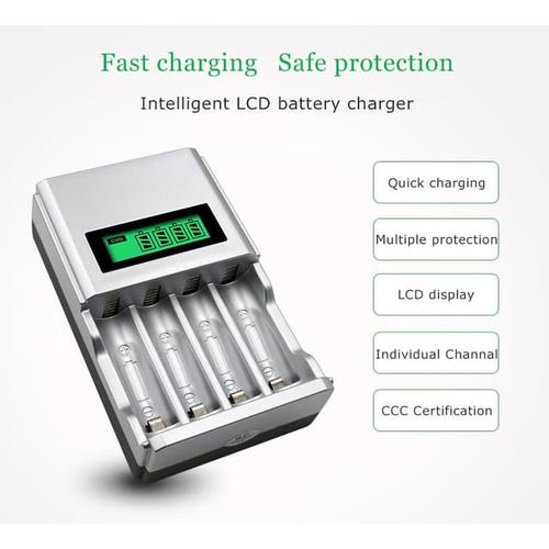 Foto Produk Charger Baterai for AA AAA 4 Slots LCD dari Trader-parts