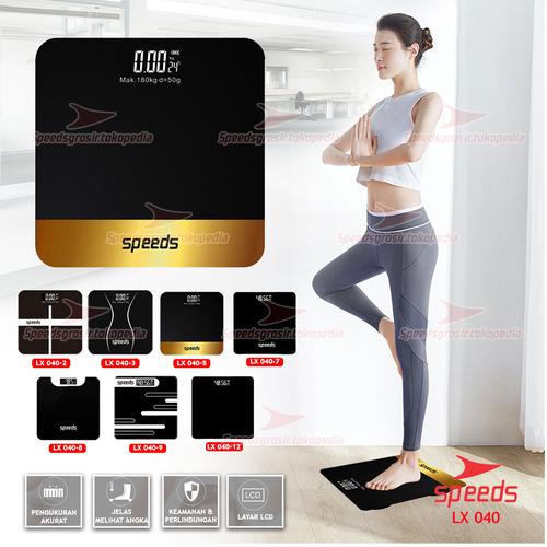 Foto Produk Timbangan Badan Digital 30x30cm 180kg scale kaca Berat Mini Max 040-5 - HITAM -3 dari Speeds Official Store
