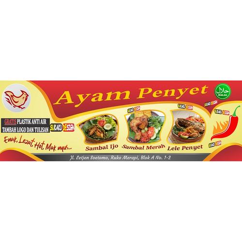 Jual SPANDUK / BANNER USAHA Ayam Penyet - 5x1 - Jakarta Selatan
