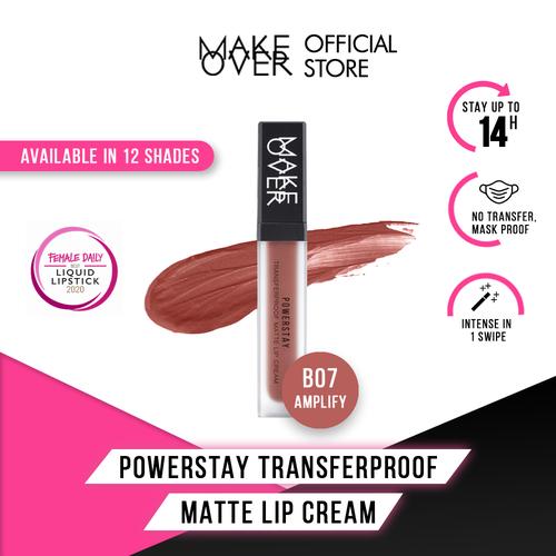 Foto Produk MAKE OVER Powerstay Transferproof Matte Lip Cream - B07 Amplify dari Make Over Official Shop