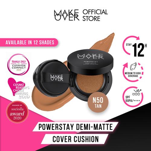 Foto Produk MAKE OVER Powerstay Demi-Matte Cover Cushion - N50 Exp 6-12Bln dari Make Over Official Shop