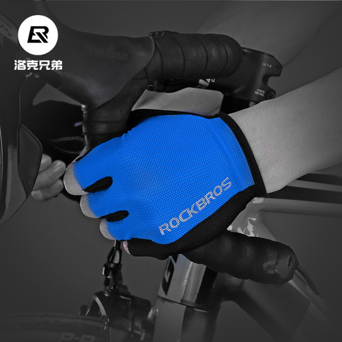 Foto Produk (Cuci Gudang) Sarung Tangan Sepeda Rockbros S099 - Half Finger Gloves - Biru, L dari Ezzy Connect