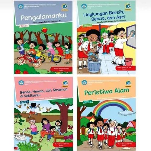 Jual Buku Tematik SD Paket Kelas 1 Semester 1 Semester 2 Tema 1234 5678 ...