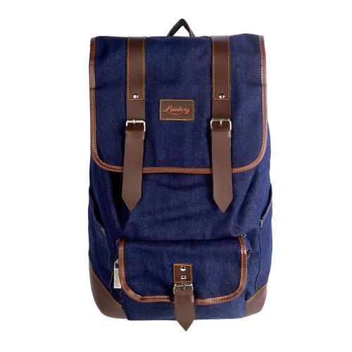 Foto Produk Lomberg Malacca Navy - Tas Denim Ransel Backpack - Biru Tua dari Lomberg Bags