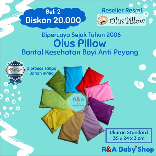 Foto Produk OLUS PILLOW BANTAL KESEHATAN TERAPI KEPALA BAYI ANTI PEYANG PEANG OLUS - Hijau Muda dari R&A Baby Shop