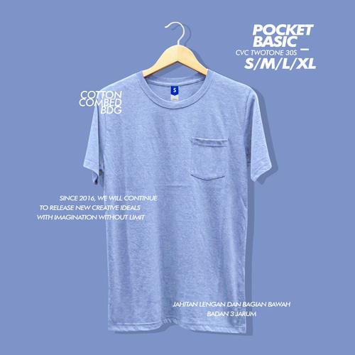 Foto Produk KAOS SAKU POLOS LENGAN PENDEK SKY MISTY PRIA WANITA ORGINAL - S dari COTTONCOMBEDBDG OFFICIAL