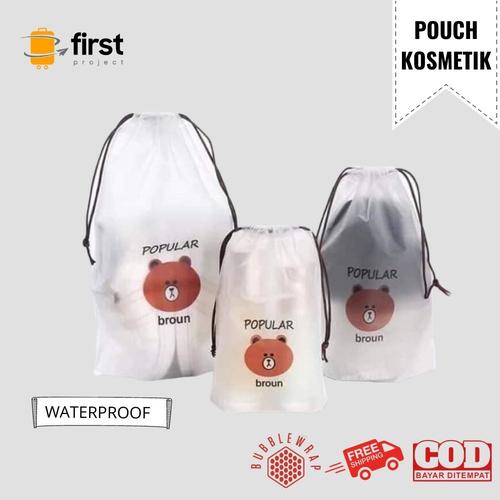 Jual Size M Drawstring Makeup Pouch Travel Toiletries Bag