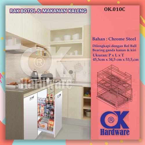 Foto Produk Rak Tarik Botol Mangkok Kaleng OK Hardware OK 010C for Kitchen Cabinet dari WINSTON SUKSES ABADI