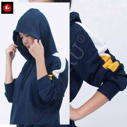 Foto Produk Okechuku PATRICIA Sweater Hoodie Wanita / Sweater Olahraga Unisex - Navy, M fit to L dari Okechuku