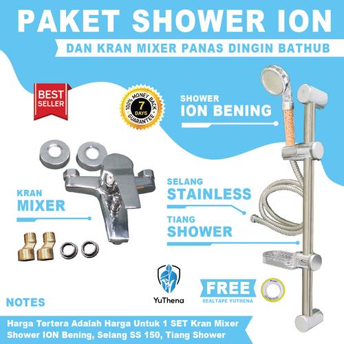 Foto Produk Kran Air Panas Dingin dan Tiang Shower Ion YuThena Shower Mandi dari YuThena Official Store