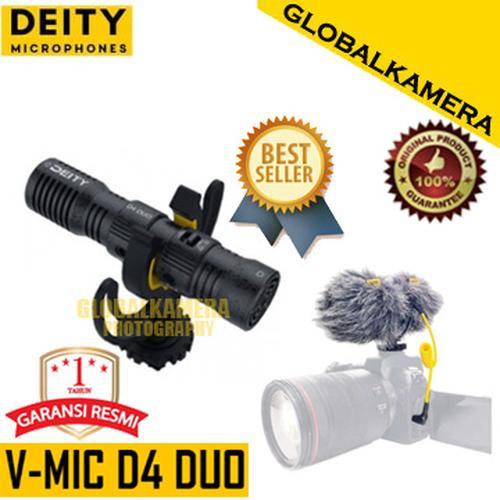 Microfono Deity V-Mic D4 DUO - Shotgun Doppia Capsula, Per Videocamere, Smartphone, Con Shockmount Rycote