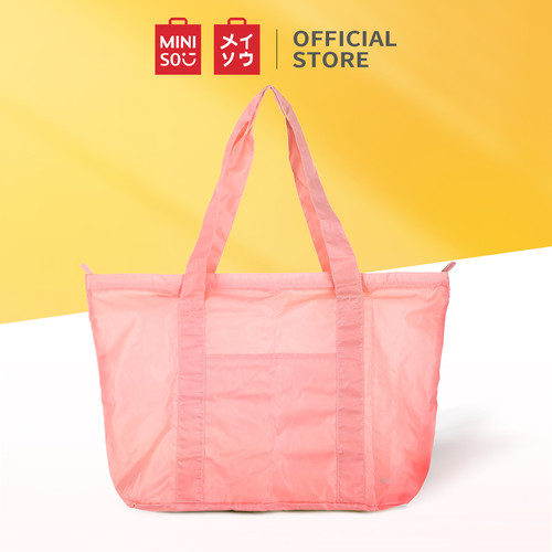 Foto Produk MINISO Totebag Tas Tote Tas Travel Bag Lipat Ringan Olahraga Sport - Merah Muda dari Miniso Indonesia